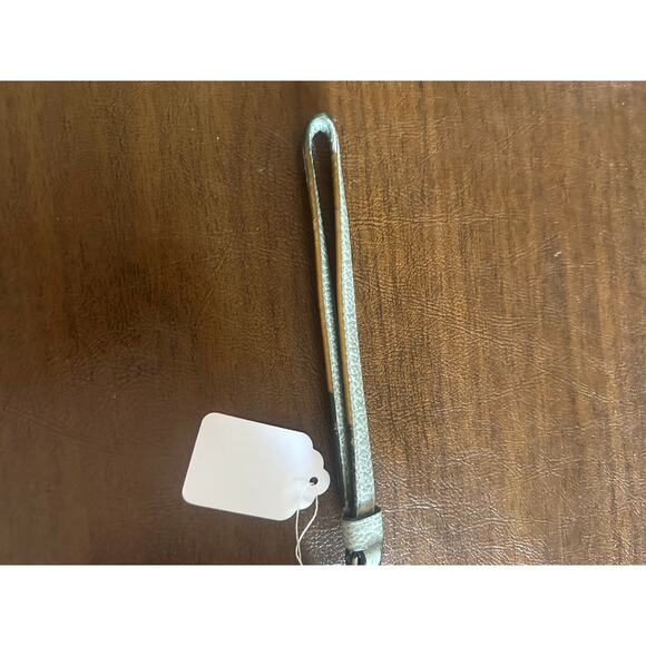 Coach Triple Pebble Zip Wallet Clutch Wristlet Blue Gray Women's EUC - Picture 2 of 10